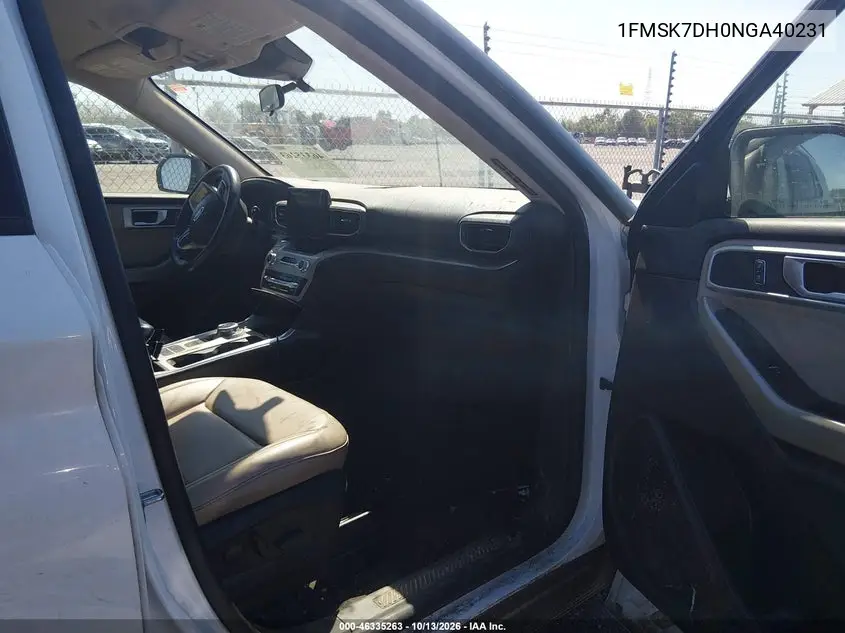 2022 FORD EXPLORER VIN 1FMSK7DH0NGA40231 — фото 5