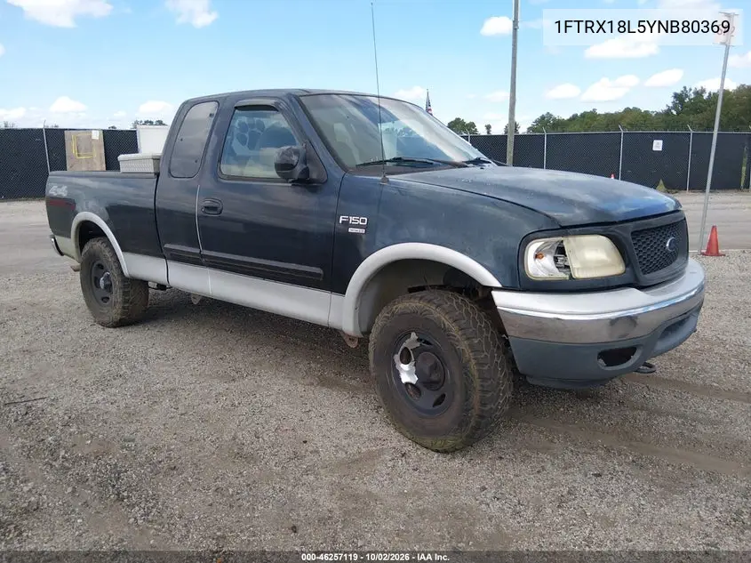 FORD F-150 2000, VIN 1FTRX18L5YNB80369