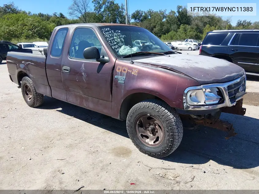 FORD F-150 2000, VIN 1FTRX17W8YNC11383