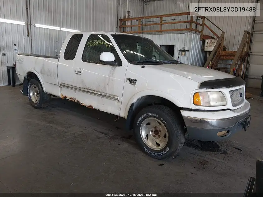 FORD F-150 2000, VIN 2FTRX08L8YCD19488