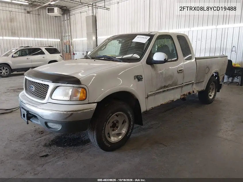 2000 FORD F-150 VIN 2FTRX08L8YCD19488 — фото 2