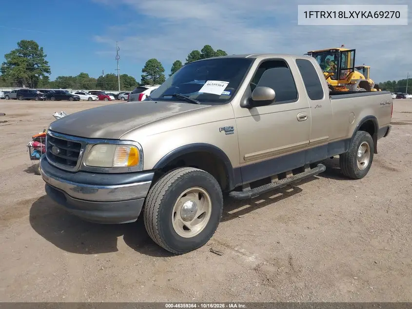 2000 FORD F-150 VIN 1FTRX18LXYKA69270 — фото 2