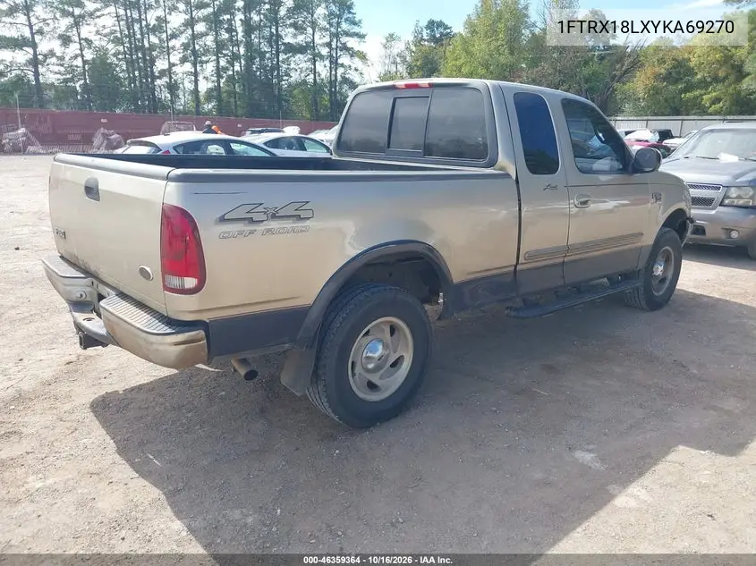 2000 FORD F-150 VIN 1FTRX18LXYKA69270 — фото 4