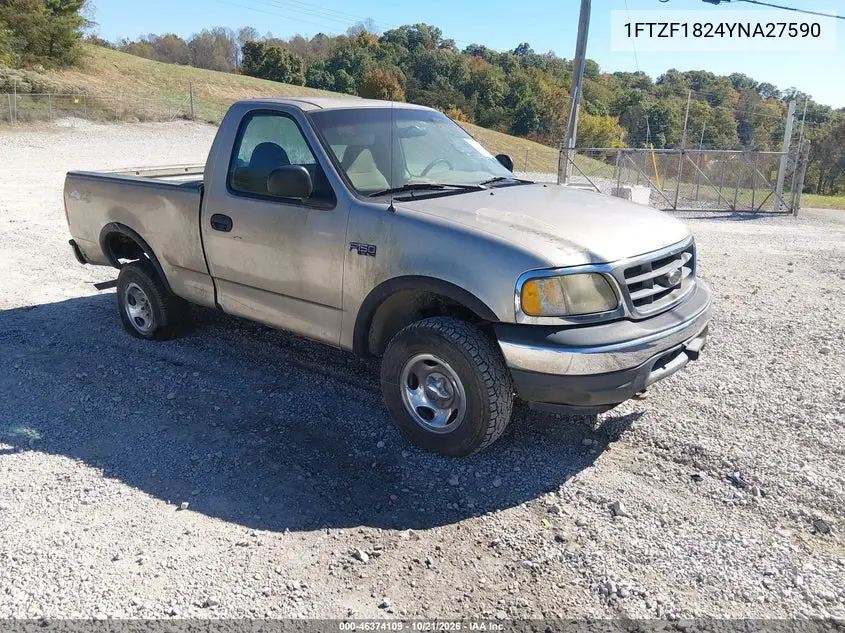 FORD F-150 2000, VIN 1FTZF1824YNA27590