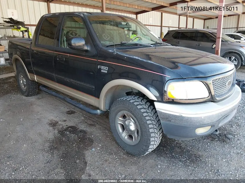 FORD F-150 2001, VIN 1FTRW08L41KE15011