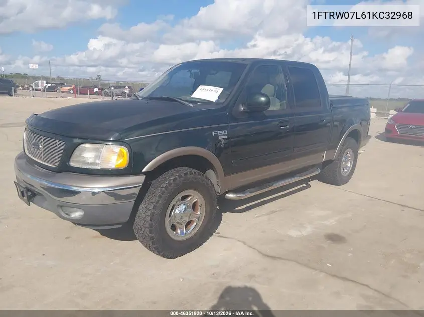 2001 FORD F-150 VIN 1FTRW07L61KC32968 — фото 2