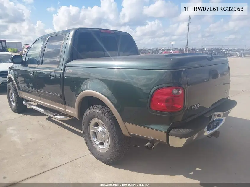 2001 FORD F-150 VIN 1FTRW07L61KC32968 — фото 3