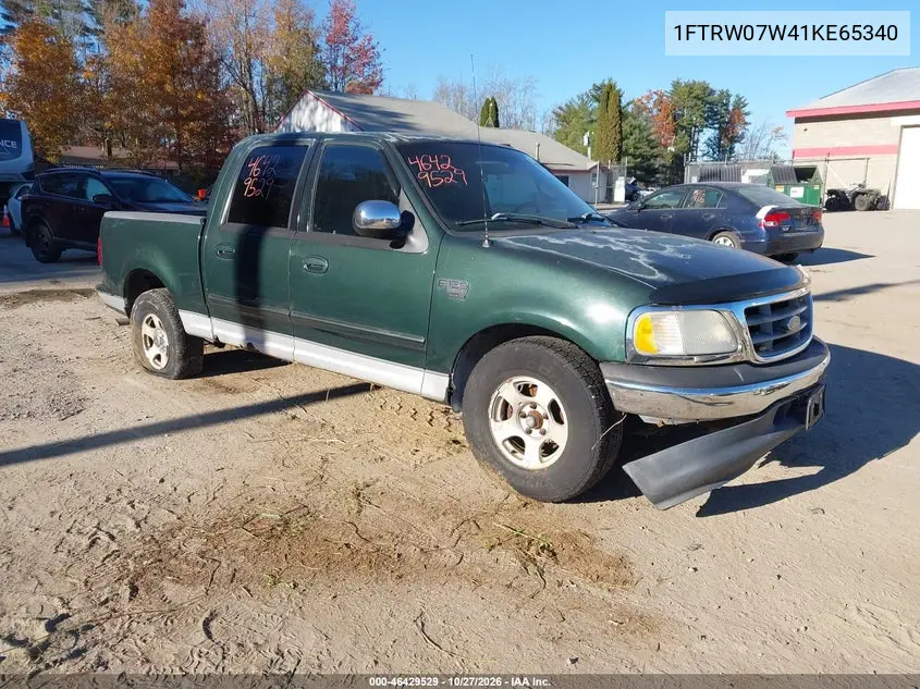 FORD F-150 2001, VIN 1FTRW07W41KE65340