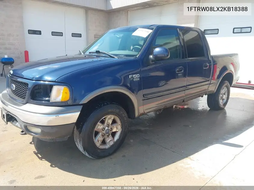 2002 FORD F-150 VIN 1FTRW08LX2KB18388 — фото 2