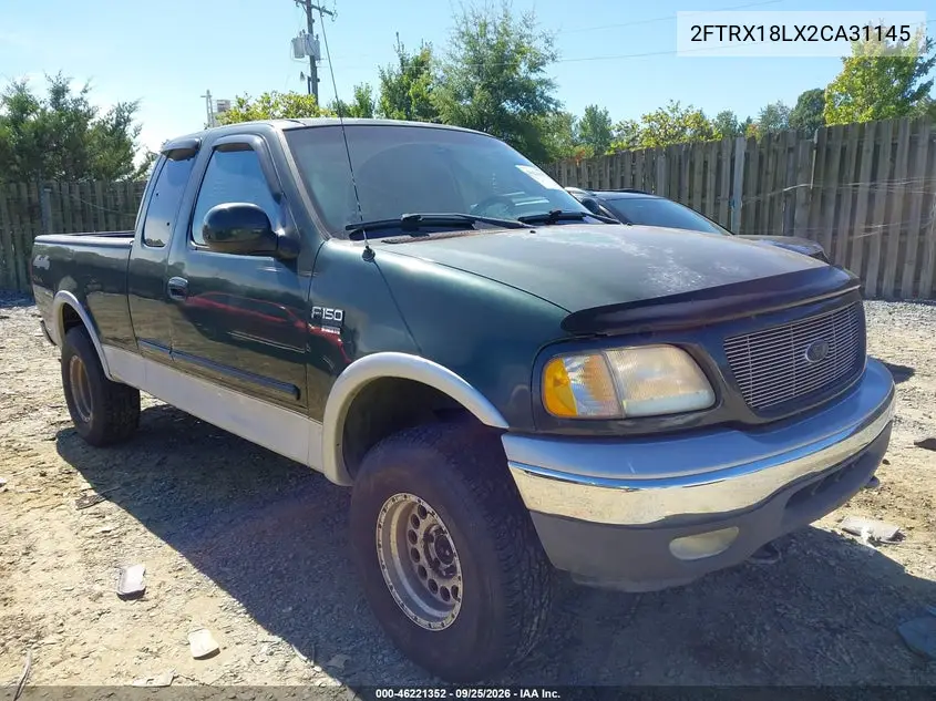 FORD F-150 2002, VIN 2FTRX18LX2CA31145