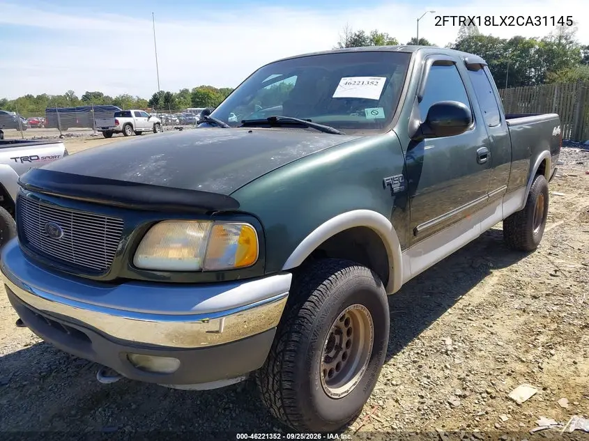 2002 FORD F-150 VIN 2FTRX18LX2CA31145 — фото 2