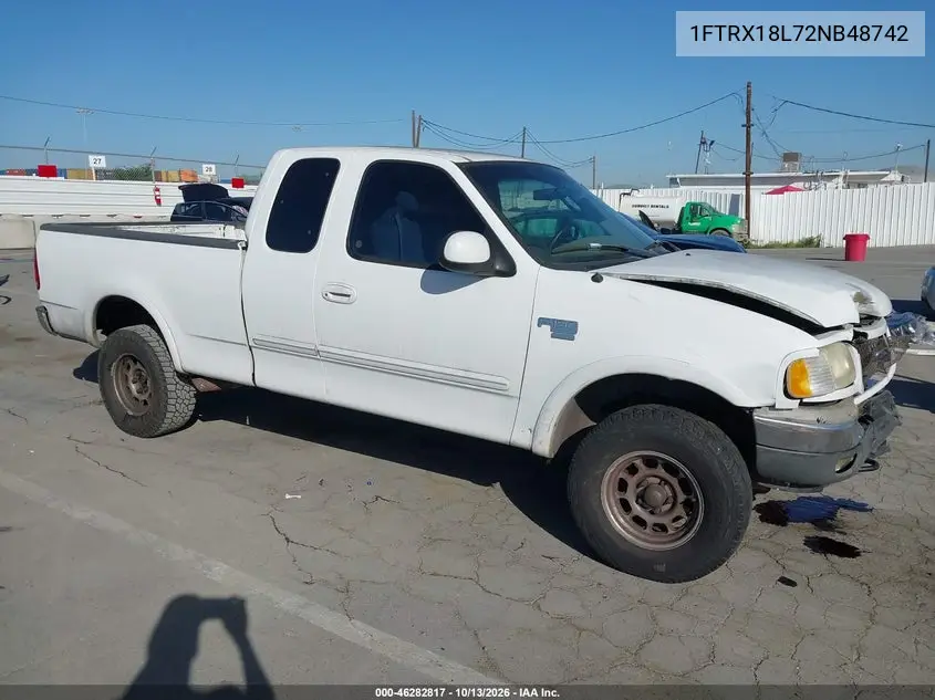FORD F-150 2002, VIN 1FTRX18L72NB48742