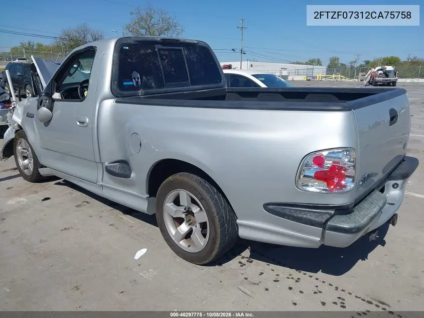 2002 FORD F-150 VIN 2FTZF07312CA75758 — фото 3