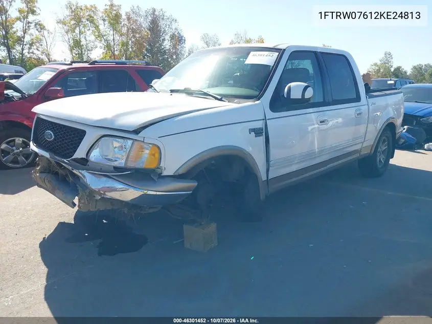 2002 FORD F-150 VIN 1FTRW07612KE24813 — фото 2