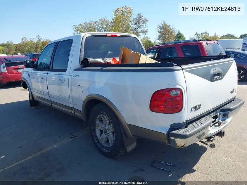 2002 FORD F-150 VIN 1FTRW07612KE24813 — фото 3