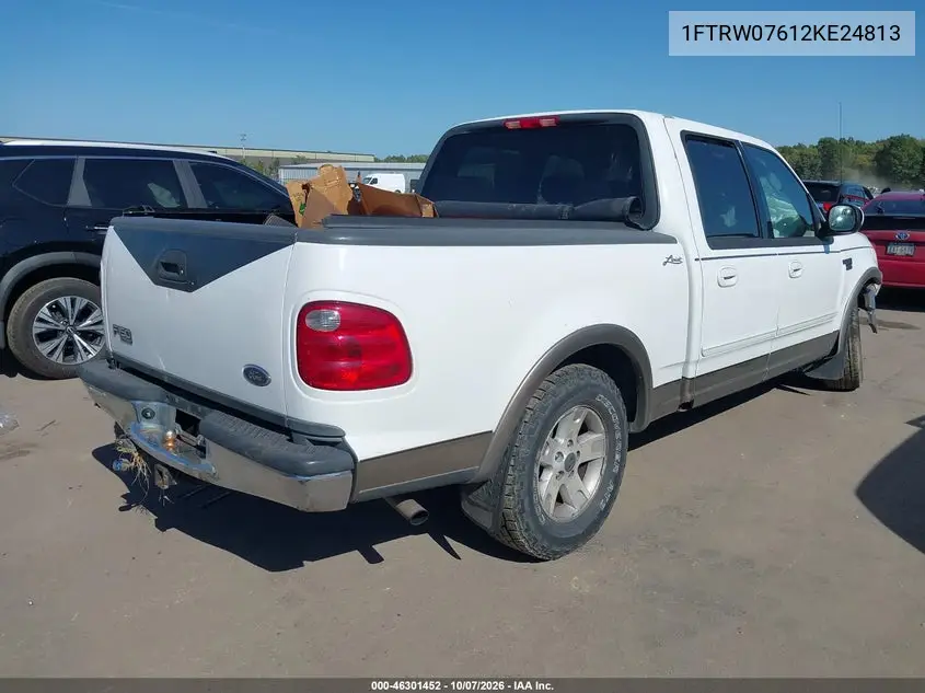 2002 FORD F-150 VIN 1FTRW07612KE24813 — фото 4