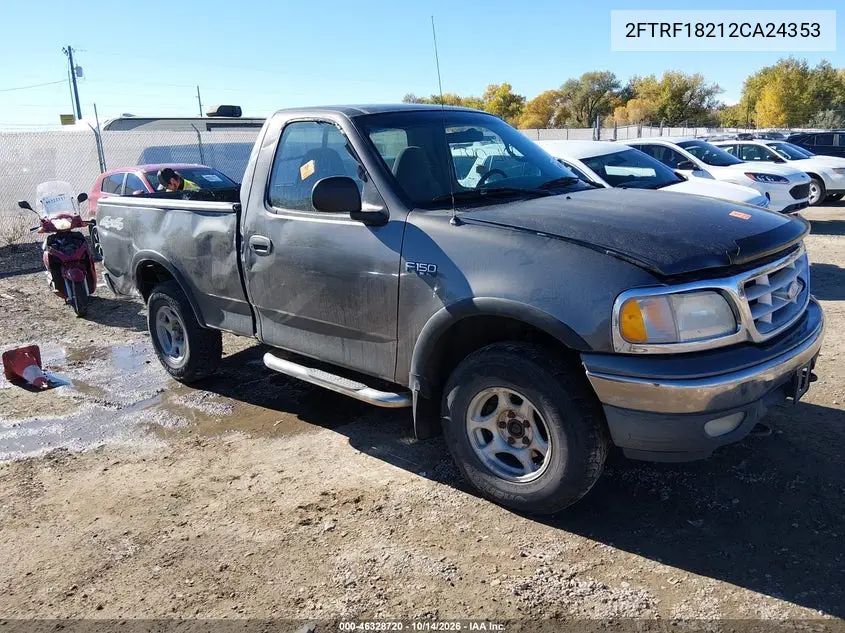 FORD F-150 2002, VIN 2FTRF18212CA24353