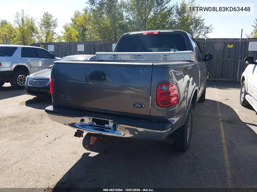 2003 FORD F-150 VIN 1FTRW08L83KD63448 — фото 4