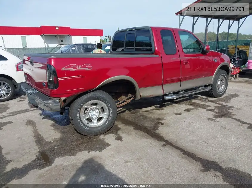 FORD F-150 2003, VIN 2FTRX18L53CA99791