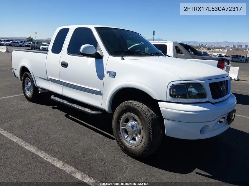 FORD F-150 2003, VIN 2FTRX17L53CA72317