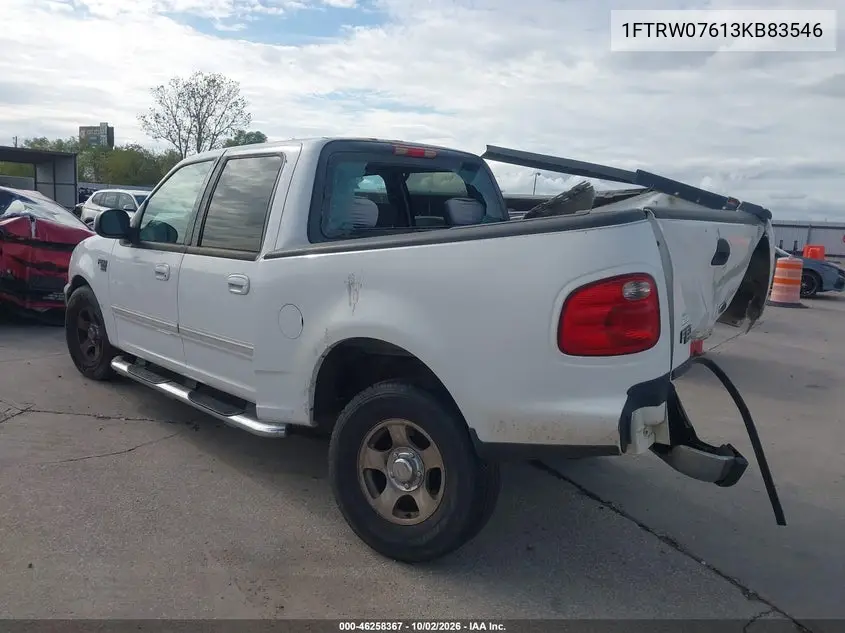 2003 FORD F-150 VIN 1FTRW07613KB83546 — фото 3