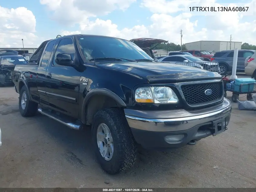FORD F-150 2003, VIN 1FTRX18L13NA60867