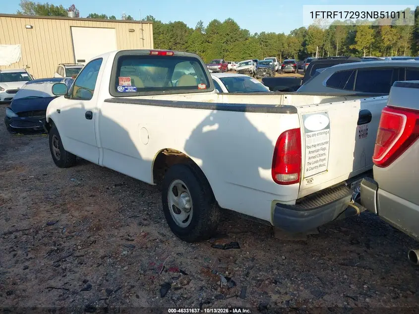 2003 FORD F-150 VIN 1FTRF17293NB51011 — фото 3
