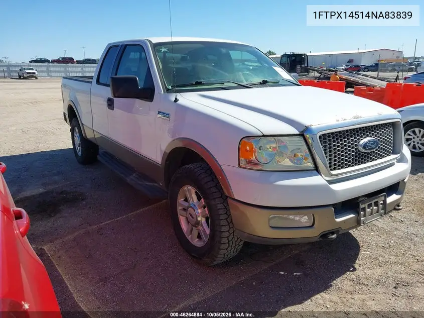 FORD F-150 2004, VIN 1FTPX14514NA83839
