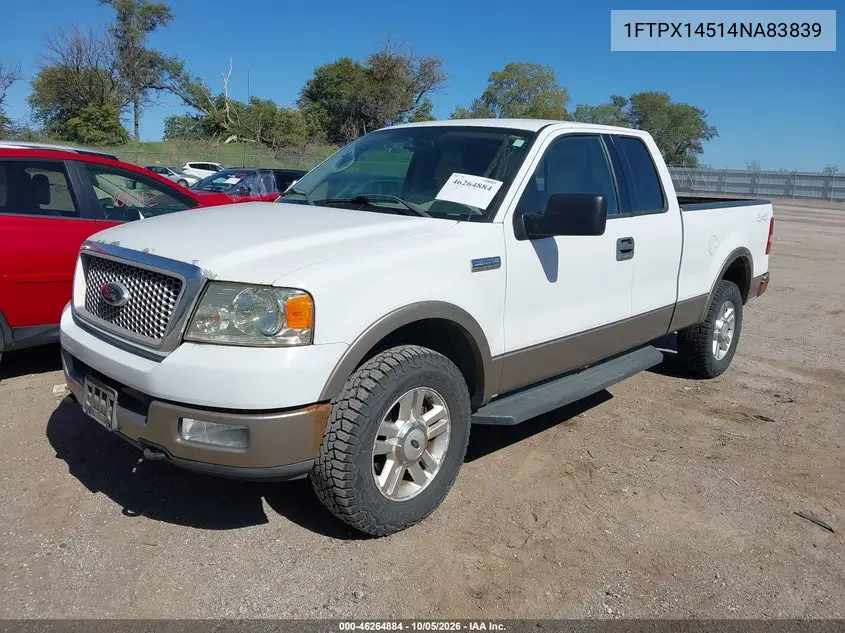 2004 FORD F-150 VIN 1FTPX14514NA83839 — фото 2
