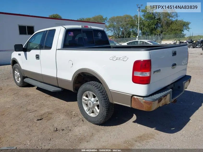 2004 FORD F-150 VIN 1FTPX14514NA83839 — фото 3