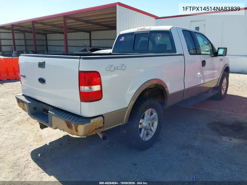2004 FORD F-150 VIN 1FTPX14514NA83839 — фото 4