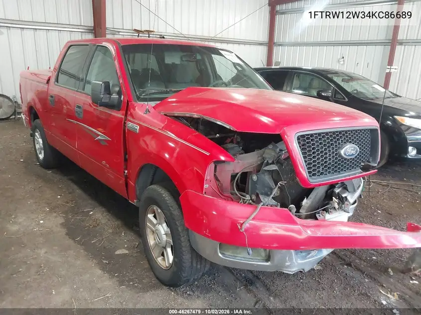 FORD F-150 2004, VIN 1FTRW12W34KC86689