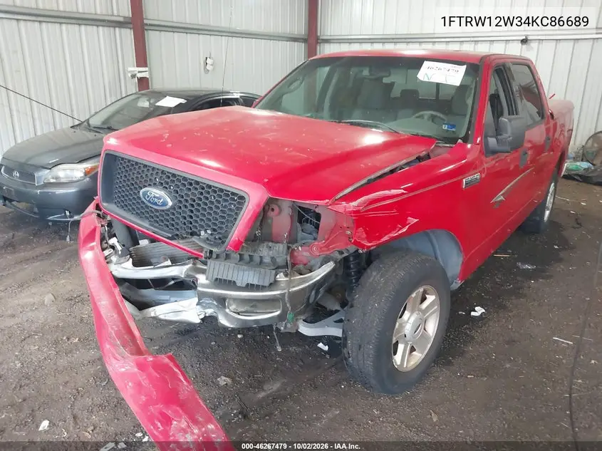 2004 FORD F-150 VIN 1FTRW12W34KC86689 — фото 2