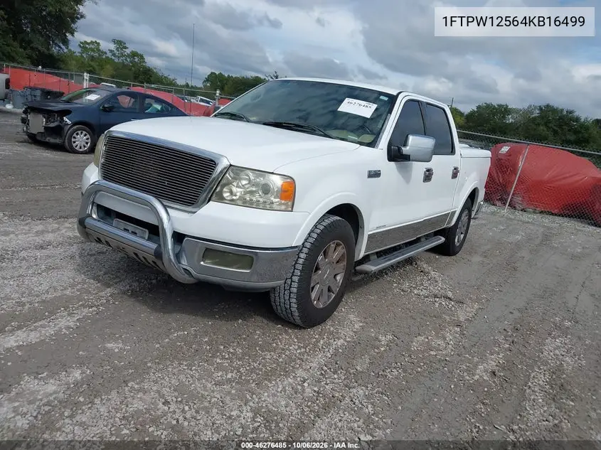 FORD F-150 2004, VIN 1FTPW12564KB16499