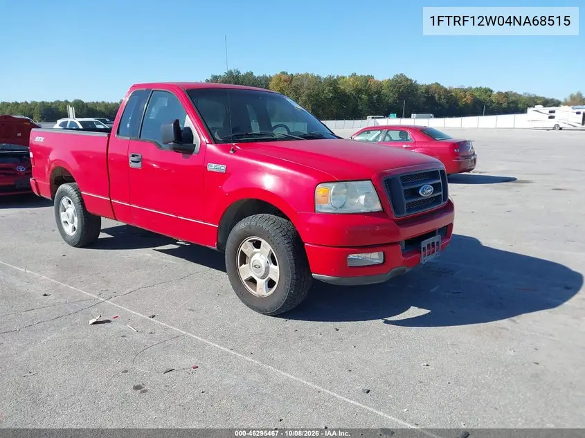 FORD F-150 2004, VIN 1FTRF12W04NA68515