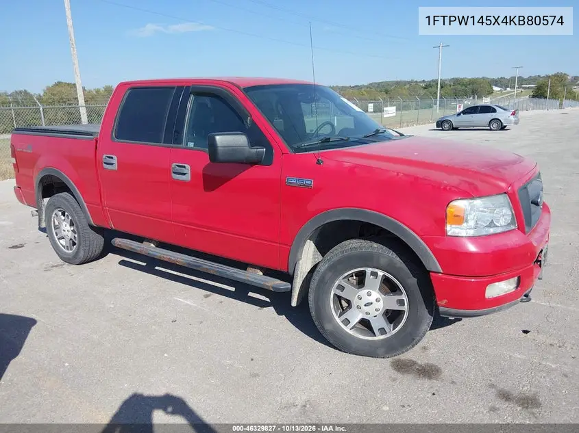 FORD F-150 2004, VIN 1FTPW145X4KB80574