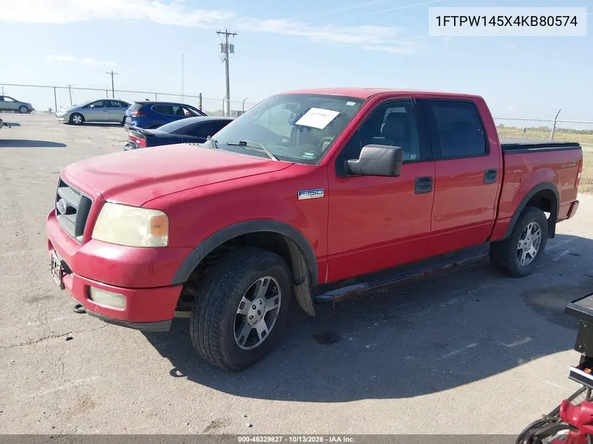 2004 FORD F-150 VIN 1FTPW145X4KB80574 — фото 2