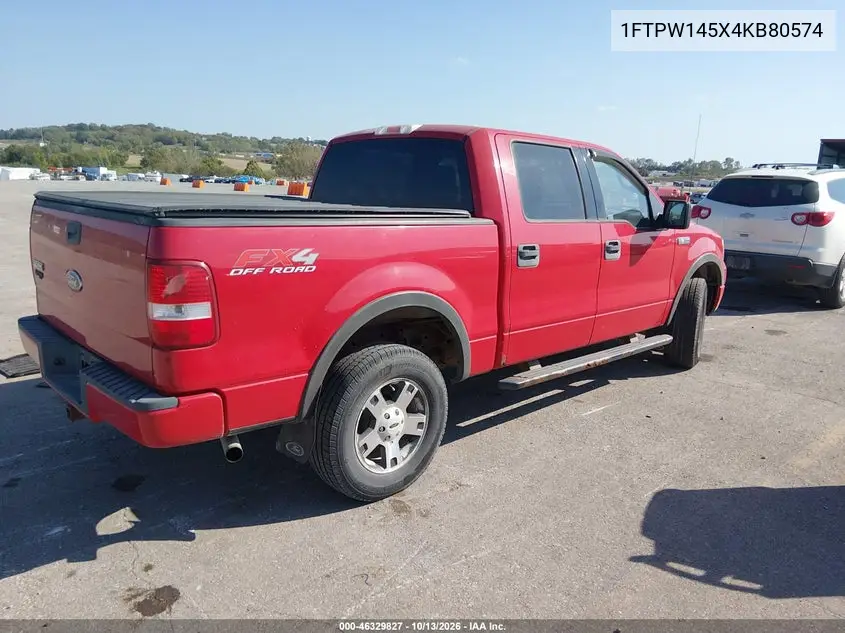 2004 FORD F-150 VIN 1FTPW145X4KB80574 — фото 4