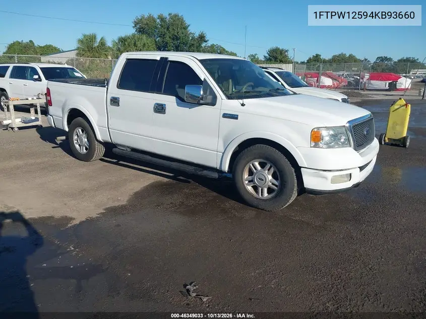 FORD F-150 2004, VIN 1FTPW12594KB93660