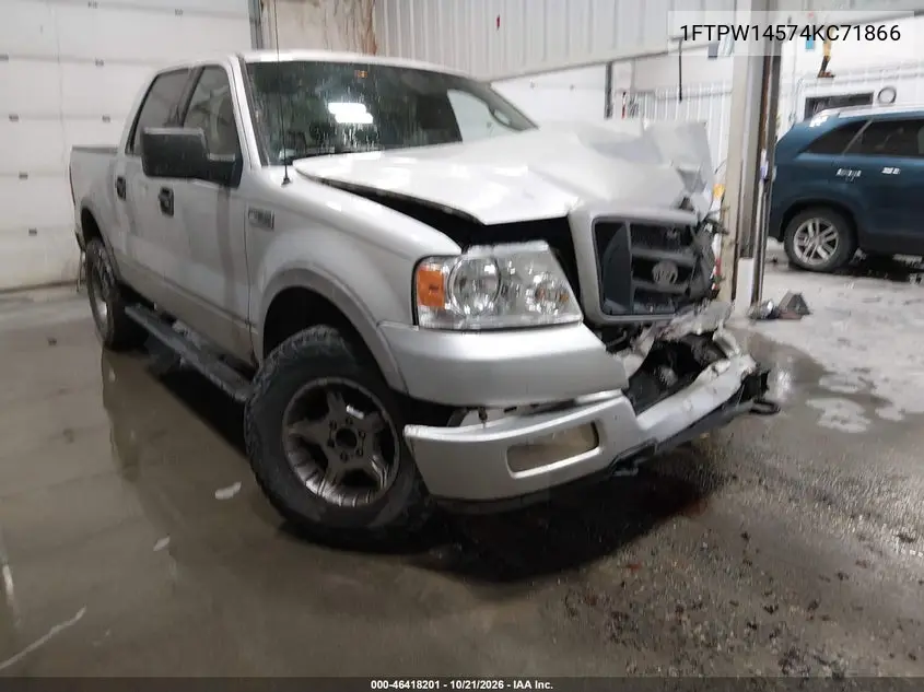 FORD F-150 2004, VIN 1FTPW14574KC71866
