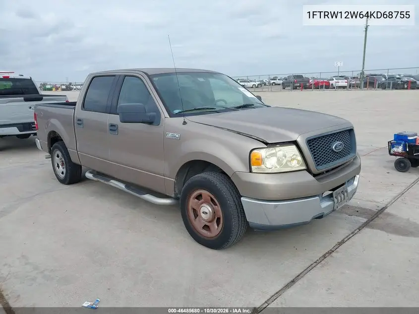 FORD F-150 2004, VIN 1FTRW12W64KD68755