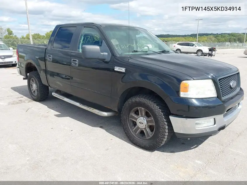FORD F-150 2005, VIN 1FTPW145X5KD34914