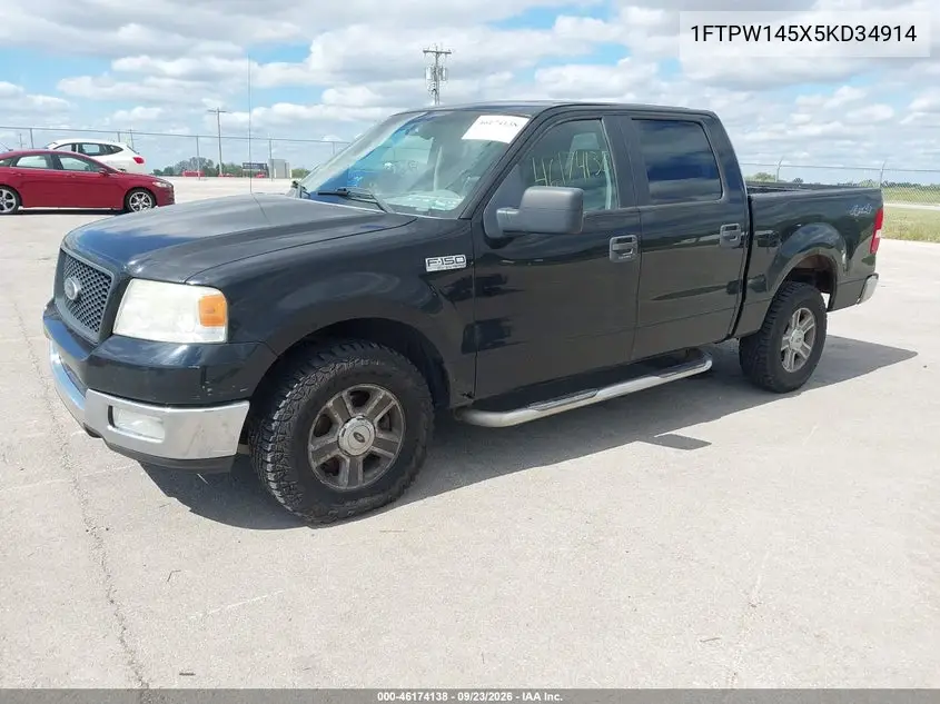 2005 FORD F-150 VIN 1FTPW145X5KD34914 — фото 2