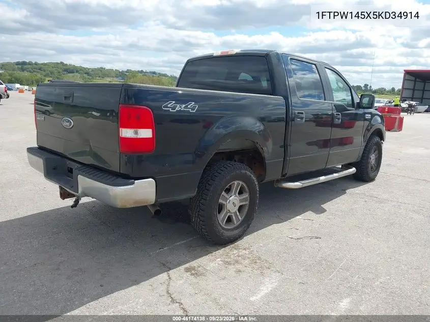 2005 FORD F-150 VIN 1FTPW145X5KD34914 — фото 4
