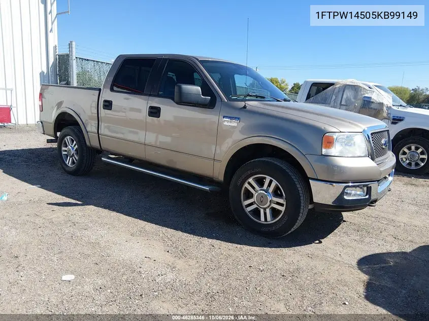 FORD F-150 2005, VIN 1FTPW14505KB99149