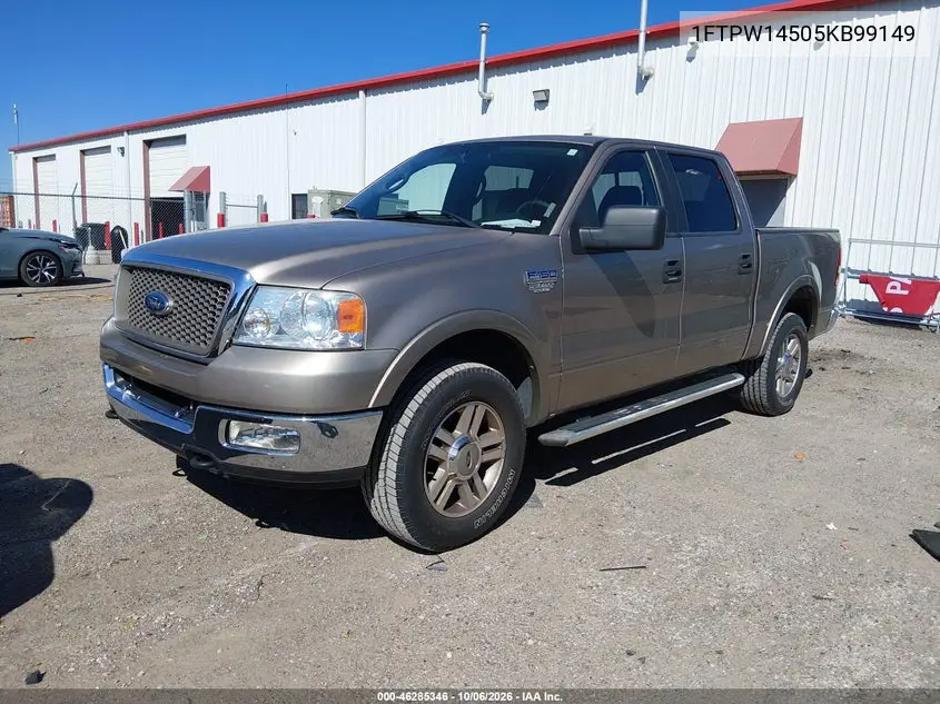 2005 FORD F-150 VIN 1FTPW14505KB99149 — фото 2