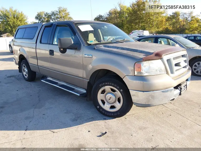 FORD F-150 2005, VIN 1FTPX12585FA38315
