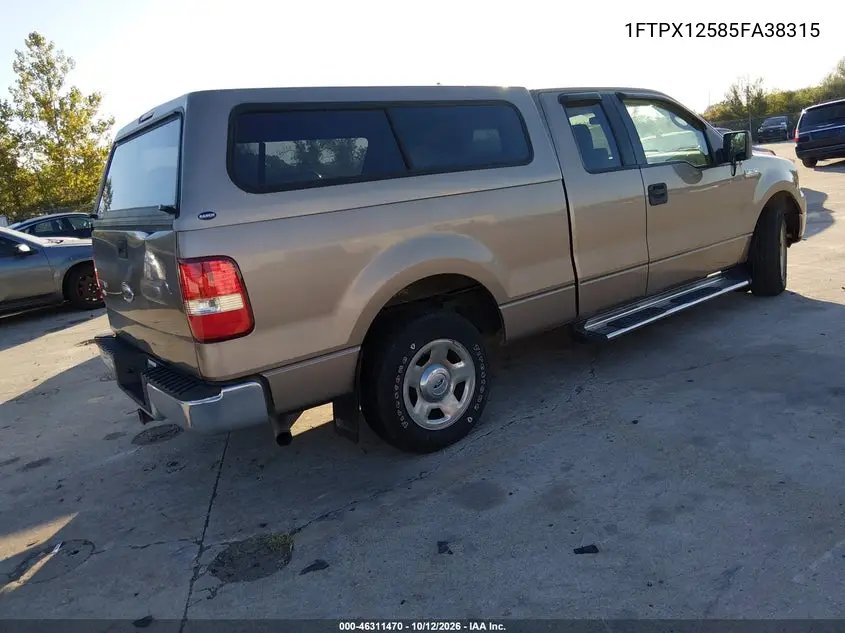 2005 FORD F-150 VIN 1FTPX12585FA38315 — фото 4
