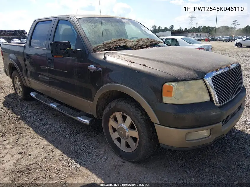 FORD F-150 2005, VIN 1FTPW12545KD46110