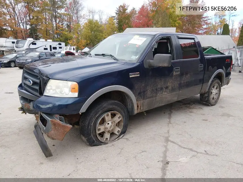 2005 FORD F-150 VIN 1FTPW14515KE56206 — фото 2
